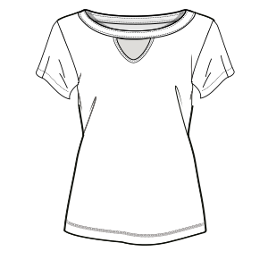 Patron ropa, Fashion sewing pattern, molde confeccion, patronesymoldes.com T-Shirt curvy size 3018 LADIES T-Shirts